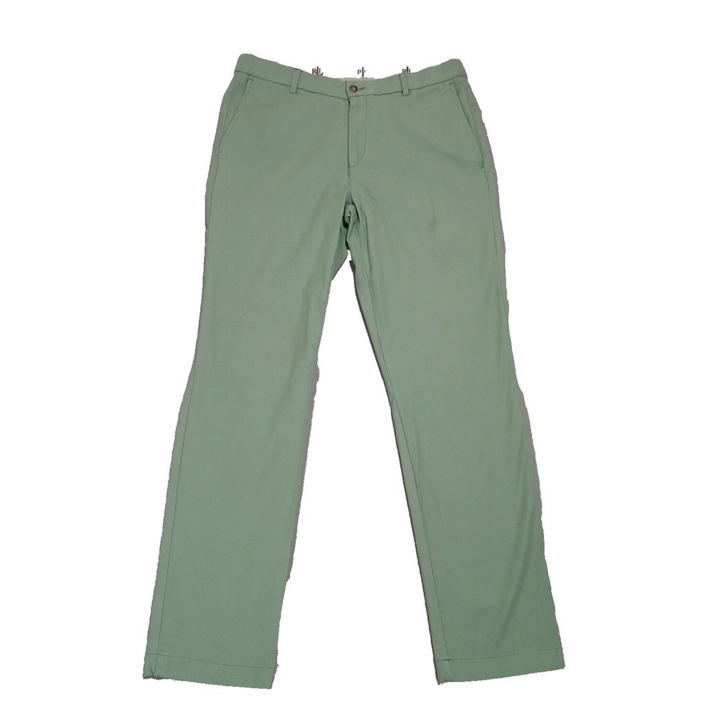 Ralph Lauren RLL Men Black Label Made Egypt Black Stretch Chino Pants Size 33x32